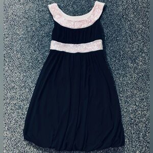 My Michelle Black Dress with Pale Pink Sequin Accents